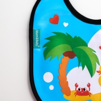 Нагрудник для кормления &laquo;ТРЕНД. Пингвин&raquo; непромокаемый на завязках