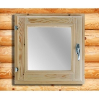 Окно, 40&times;40см, двойное стекло, из хвои