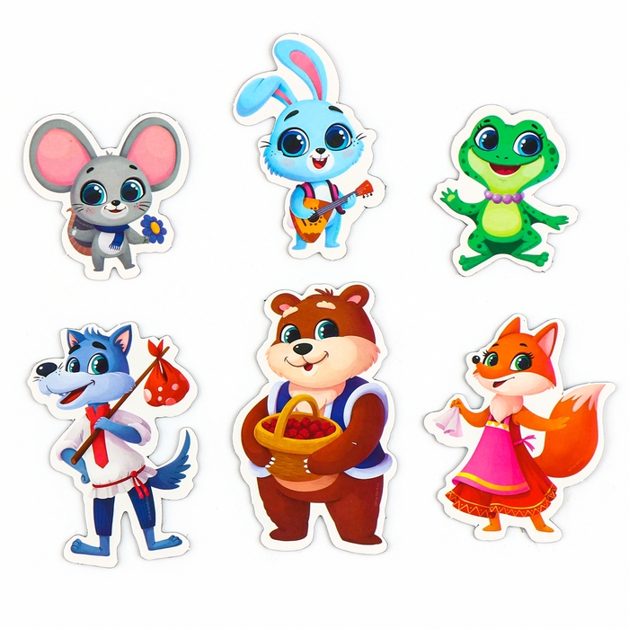 Набор развивающих магнитов. Театр по мотивам русской народной сказки «Теремок» Набор развивающих магнитов. Театр по мотивам русской народной сказки «Теремок»