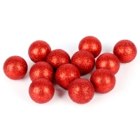 Новый год! Фигурка для поделок и декора &laquo;Шарик&raquo;, набор 12 шт., размер 1 шт. &mdash; 4 см., цвет красный