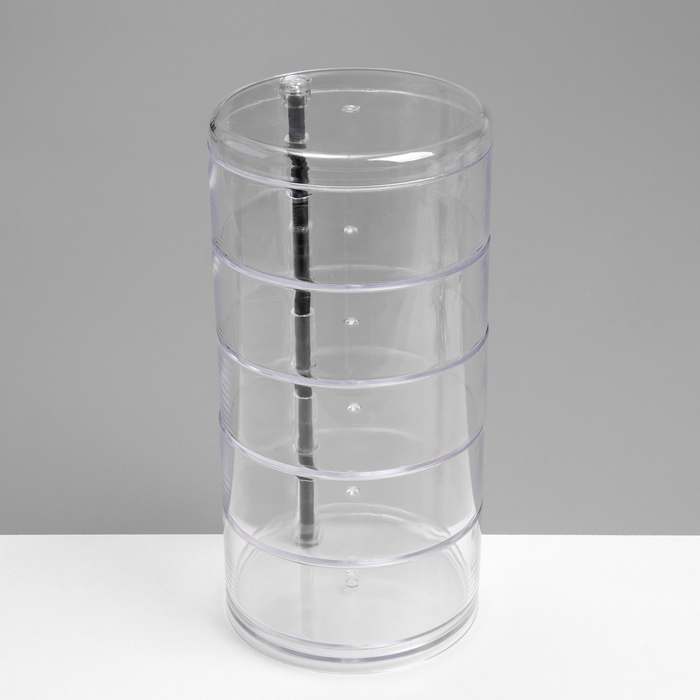 Подставка для украшений «Трансформер» 5 секций, 10,5×21,5 см, цвет прозрачный Подставка для украшений «Трансформер» 5 секций, 10,5×21,5 см, цвет прозрачный