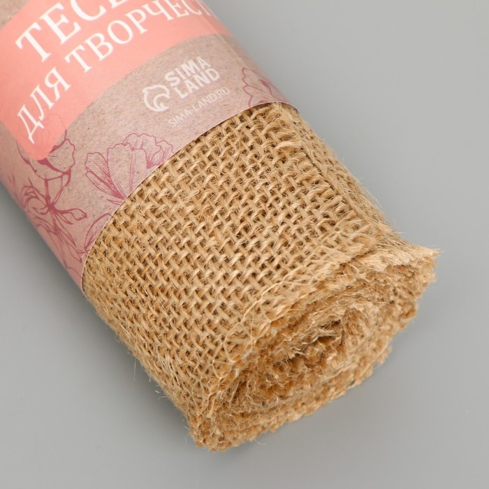 Тесьма декоративная текстиль Тесьма декоративная текстиль "Холщовая" ширина 16 см намотка 2 метра