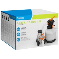 Фильтр-насос для бассейнов песочный, 220-240V, 8327 л/ч, 58499 Bestway Фильтр-насос для бассейнов песочный, 220-240V, 8327 л/ч, 58499 Bestway