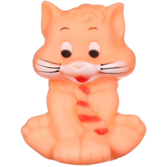 Резиновая игрушка для ванны &laquo;Котик&raquo;, с пищалкой, 1 шт, цвет МИКС, Крошка Я