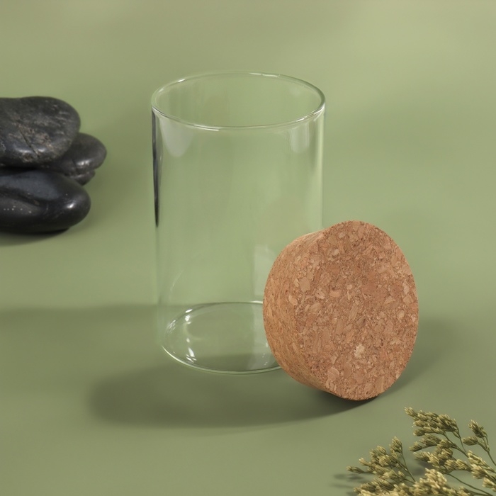 Органайзер для хранения ватных палочек, d 6,5 &times; 10 см, цвет прозрачный/коричневый