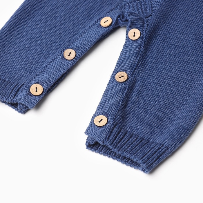 Комбинезон детский вязаный MINAKU, рост 74-80, цвет синий