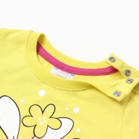 Футболка для девочки, цвет желтый, рост 80 см