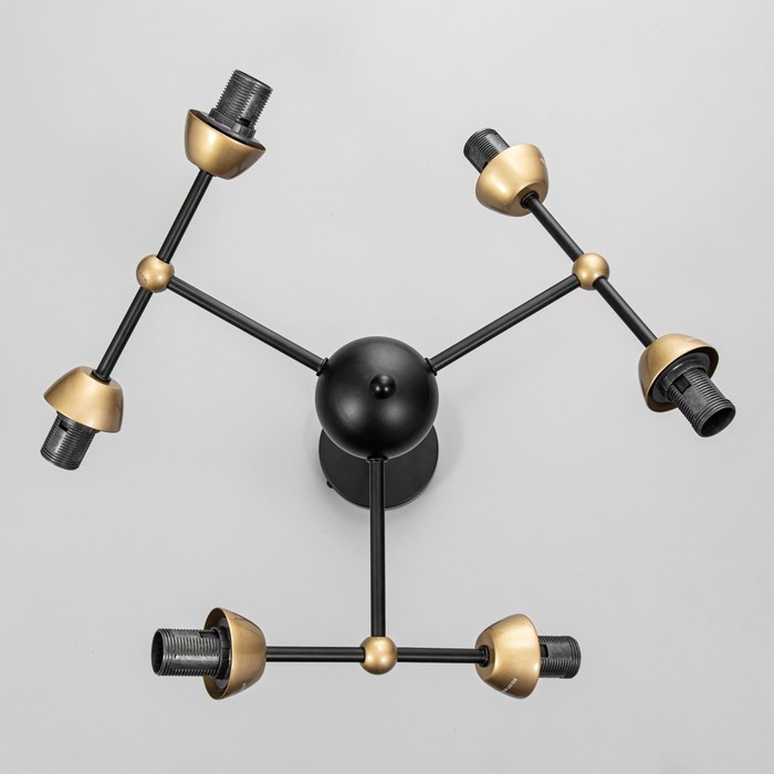 Основание для люстры лофт 6х60Вт Е14 черный Основание для люстры лофт 6х60Вт Е14 черный