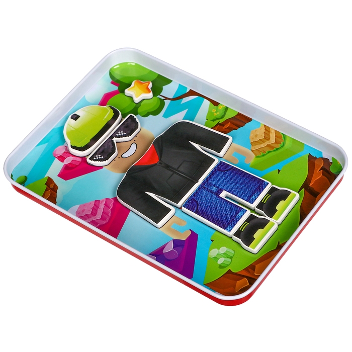 Магнитный набор &laquo;Роблики&raquo;, в жестяной коробке