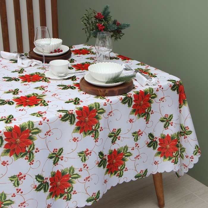 Скатерть Доляна Скатерть Доляна "В преддверии Рождества" 145*300 см, 100% п/э