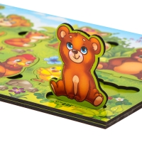 Рамка - вкладыш развивающая 3Д &laquo;Мамы и детёныши&raquo;