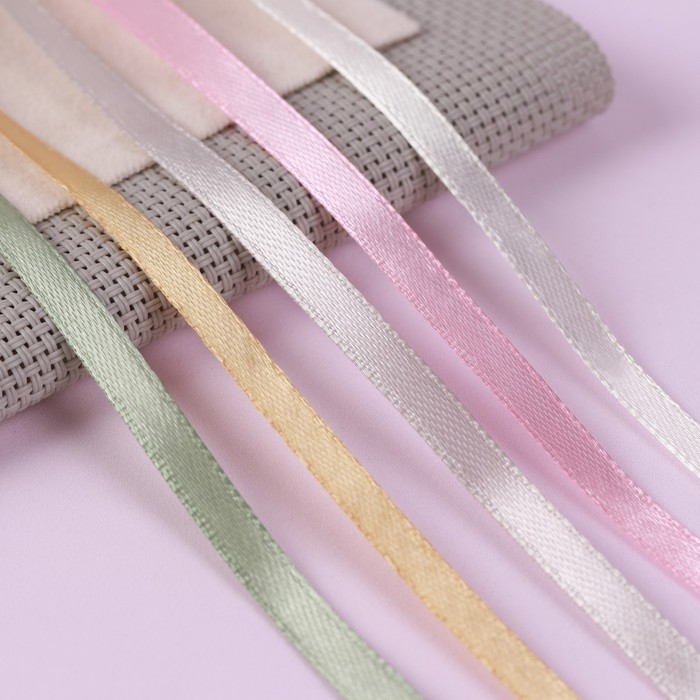 Набор атласных лент «Тёплый день», 5 шт, размер 1 ленты: 6 мм × 23 ± 1 м Набор атласных лент «Тёплый день», 5 шт, размер 1 ленты: 6 мм × 23 ± 1 м