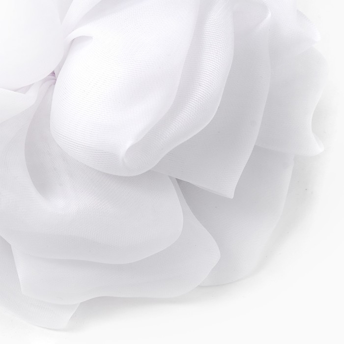 Выпускной. Бант для волос на резинке, белый, 13 см, Минни Маус