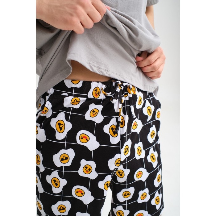 Пижама мужская KAFTAN Пижама мужская KAFTAN "Good mo" размер 54, серый/черный