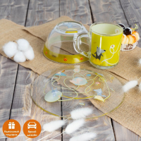 Набор детской посуды Доляна &laquo;Лесные забавы&raquo;, 3 предмета: миска 450 мл, тарелка d=20 см, кружка 200 мл