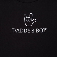 Футболка детская KAFTAN "Daddy's boy" размер 28 (86-92), черный