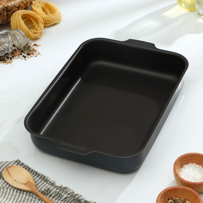 Противень «Экономика», 23×30 см, h= 5,5 см, антипригарное покрытие, цвет синий Противень «Экономика», 23×30 см, h= 5,5 см, антипригарное покрытие, цвет синий