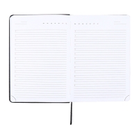 Ежедневник недатированный, A5, 136 листов, кожзам, deVENTE.Elizabeth, твердая обложка с поролоном, хлястик, перфорация, ляссе, блок 70%, черный Ежедневник недатированный, A5, 136 листов, кожзам, deVENTE.Elizabeth, твердая обложка с поролоном, хлястик, перфорация, ляссе, блок 70%, черный