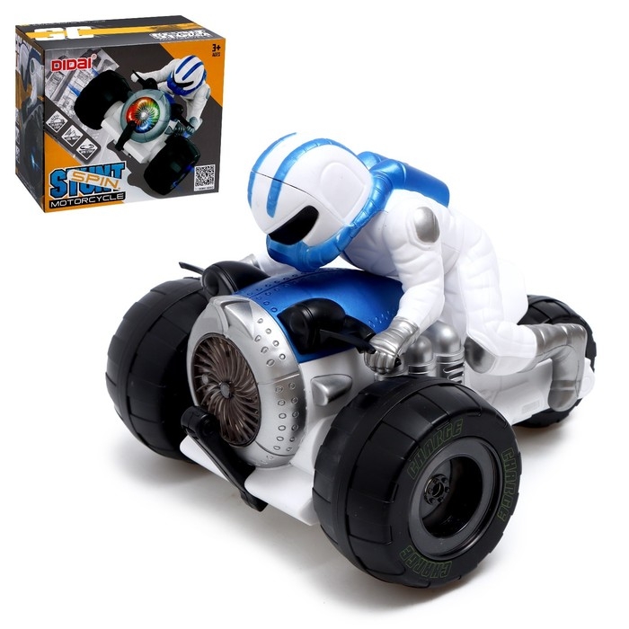 Перевертыш &laquo;Гонщик&raquo;, свет и звук, работает от батареек, цвет бело-синий