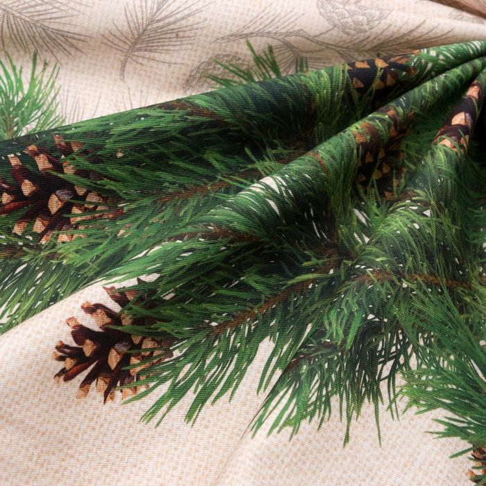 Скатерть "Этель" Еловые ветви 180х148+/- 3см, 100% хлопок, саржа 190 гр/м2