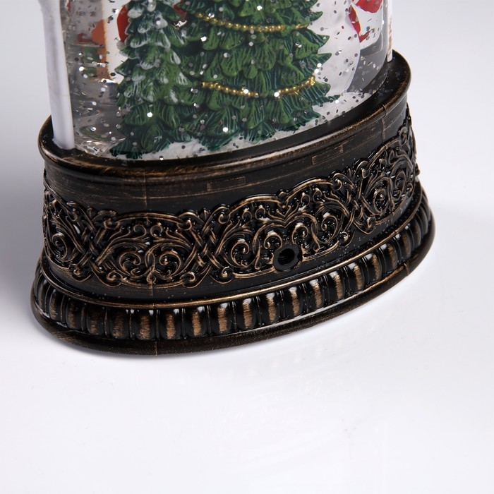 Светодиодная фигура &laquo;Свеча со снеговиком&raquo; 12.3 &times; 24 &times; 8 см, пластик, батарейки ААх3 (не в комплекте), USB, свечение тёплое белое