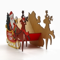 Новый год. Органайзер для хранения бутылок &laquo;Дед мороз в санях&raquo;