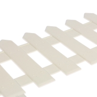 Ограждение декоративное, 30 &times; 196 см, 4 секции, пластик, белое, &laquo;Палисадник&raquo;