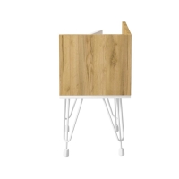 Тумба прикроватная Liverpool 35х35х48 см, дуб крафт золотой, белый