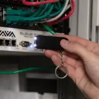 Брелок-фонарик Lens Ray, черный Брелок-фонарик Lens Ray, черный