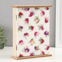 Ключница дерево 6 крючков "Фрукты и ягоды" 20х6,4х26 см Ключница дерево 6 крючков "Фрукты и ягоды" 20х6,4х26 см