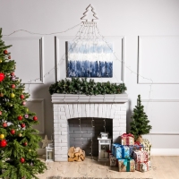 Светодиодная фигура &laquo;Ёлка&raquo; 3.5 м, пластик, 9 нитей, 220 В, свечение тёплое белое