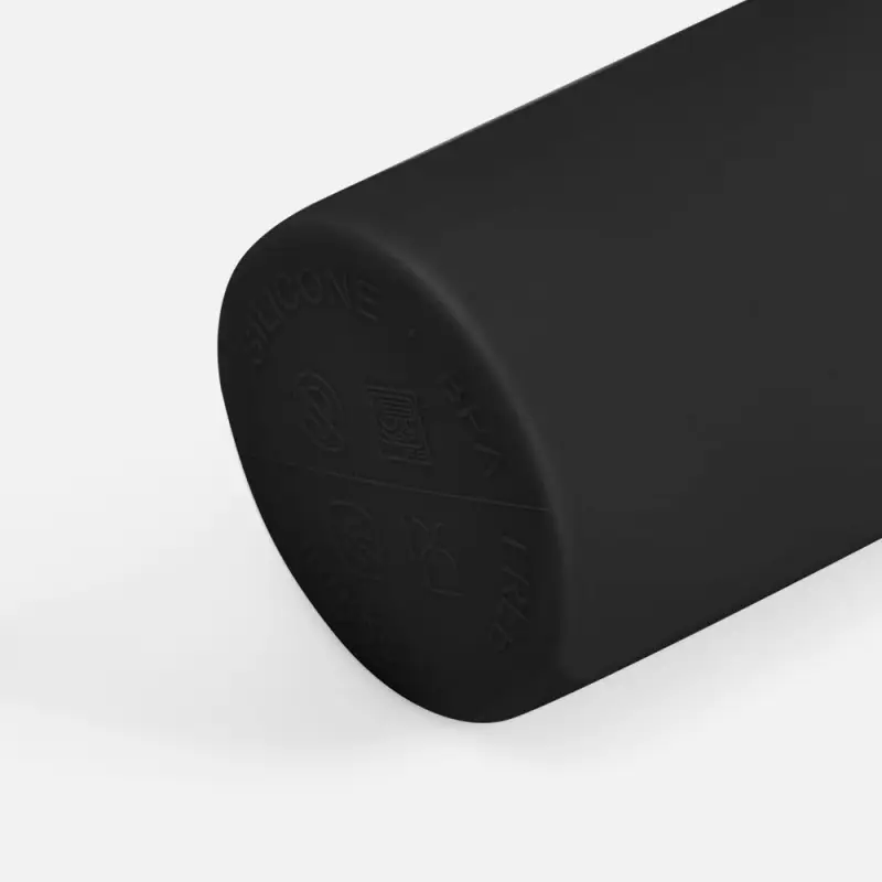 Складная бутылка для воды Langfossen, черная Складная бутылка для воды Langfossen, черная