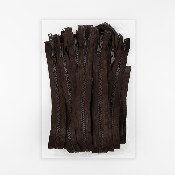 Молния &laquo;Трактор&raquo;, №8, разъёмная, 2 замка, замки автомат, 120 см, цвет коричневый, цена за 1 штуку