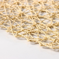 Салфетки сервировочные на стол Доляна &laquo;Одуванчик&raquo;, 4 шт, d=38 см, цвет бежевый