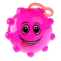 Мяч световой &laquo;Мордочка&raquo; с пищалкой, цвета МИКС