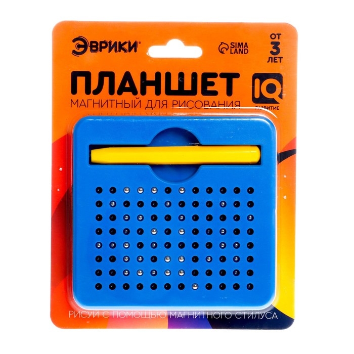 Планшет магнитный для рисования, 96 отверстий, синий Планшет магнитный для рисования, 96 отверстий, синий