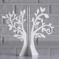 Кашпо деревянное 21×7.6×18.6 см с 1 колбой "Дерево", белый Кашпо деревянное 21×7.6×18.6 см с 1 колбой "Дерево", белый