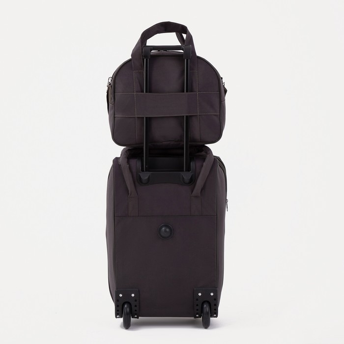 Чемодан малый 20", сумка дорожная на молнии, цвет хаки