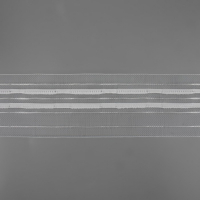 Шторная лента фиксированная сборка, органза, 6 см, 50 ± 1 м, цвет прозрачный/белый Шторная лента фиксированная сборка, органза, 6 см, 50 ± 1 м, цвет прозрачный/белый