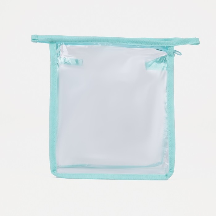 Косметичка на молнии, цвет зелёный/прозрачный Косметичка на молнии, цвет зелёный/прозрачный