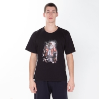 Футболка мужская новогодняя &laquo;Дед мороз&raquo;, цвет чёрный, размер 56