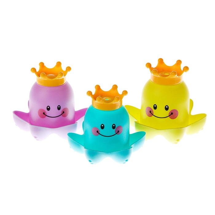 Набор игрушек для игры в ванне &laquo;Осьминожка - пирамидка&raquo;, 3 шт