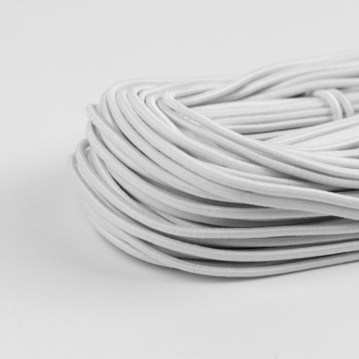 Резинка шляпная, 2 мм, 50 &plusmn; 1 м, цвет белый