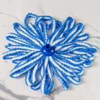 Насадка для швабры верёвочная Доляна, микрофибра 28&times;7&times;7 см,цвет белый, голубой