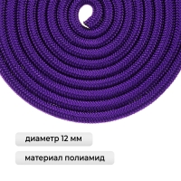 Скакалка для художественной гимнастики утяжелённая Grace Dance, 3 м, цвет фиолетовый