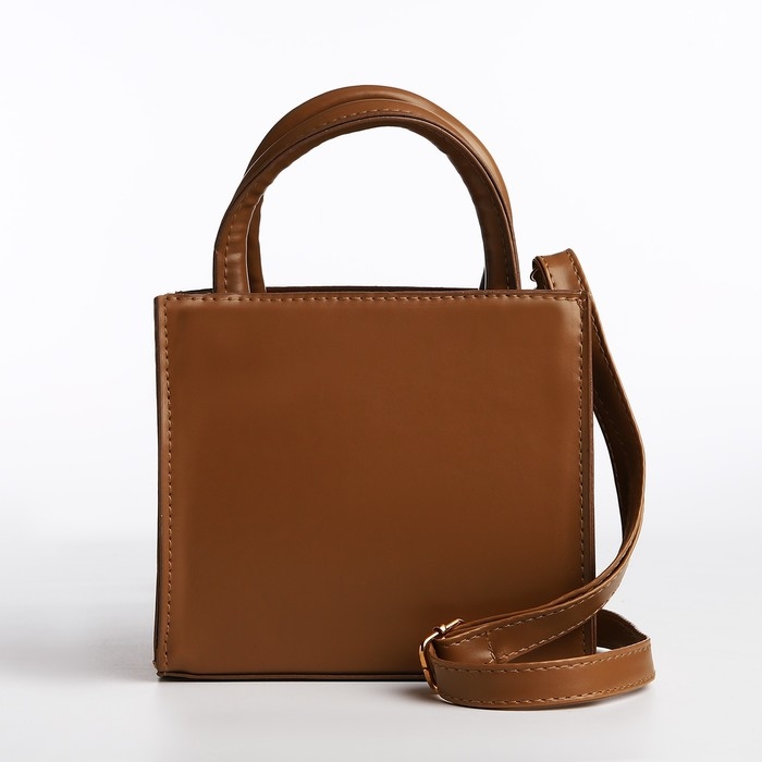 Сумка женская тоут на молнии, цвет коричневый Сумка женская тоут на молнии, цвет коричневый