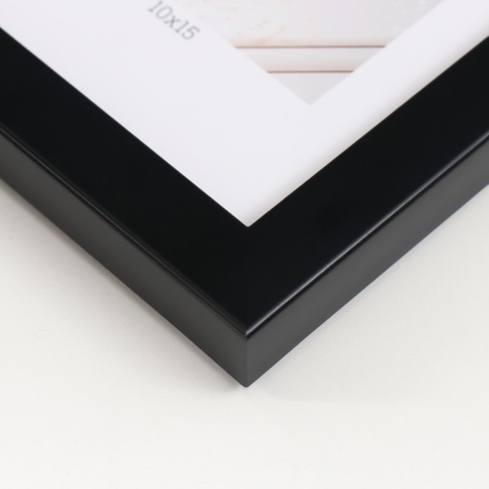 Фоторамка пластик Фоторамка пластик "МИРАМ" 10х15 см, 641877-4, чёрный (пластиковый экран)