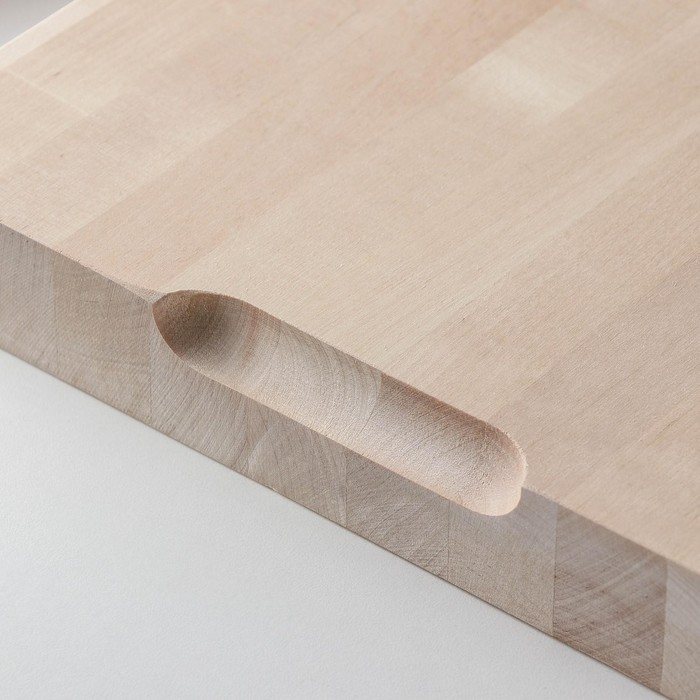 Доска разделочная Adelica &laquo;Профи&raquo;, 70&times;30&times;4 см, с металлическими стяжками и боковыми ручками, берёза