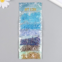 Бисер круглый 6/0 "Облака" перламутр 6 цветов х 20 гр 20х8 см