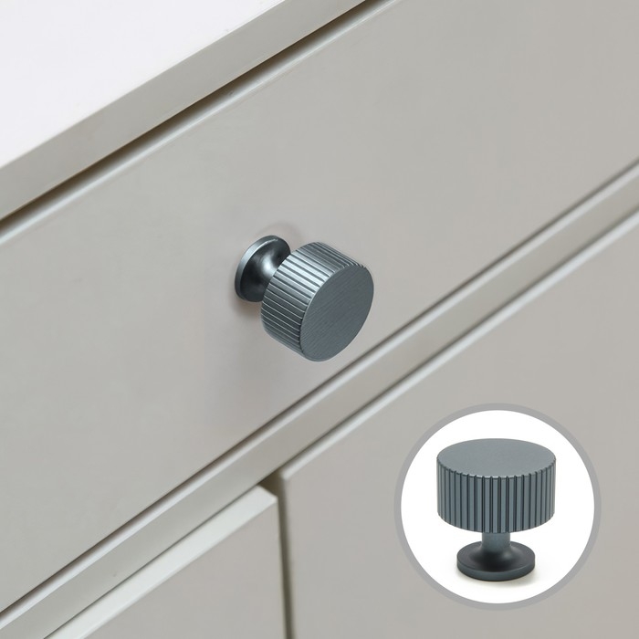 Ручка кнопка CAPPIO PK326, d=28 мм, цвет графит Ручка кнопка CAPPIO PK326, d=28 мм, цвет графит